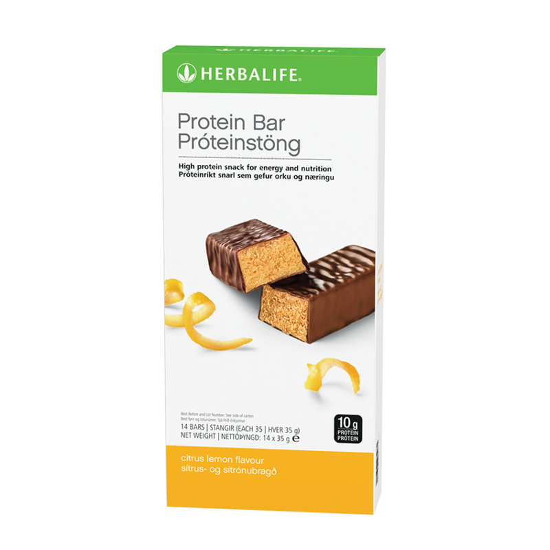 Herbavibe | Protein Bars Citrus Lemon. 14 bars per box 1 Protein Bars Citrus Lemon. 14 bars per box